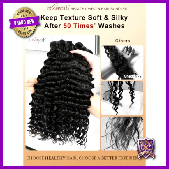 Deep Wave Human Hair Bundles 100% Indian Virgin Hair 16 28 20 Inches